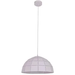 Pendelleuchte Hängelampe Deckenlampe Wohnzimmerlampe Metall weiß 1-Flammig