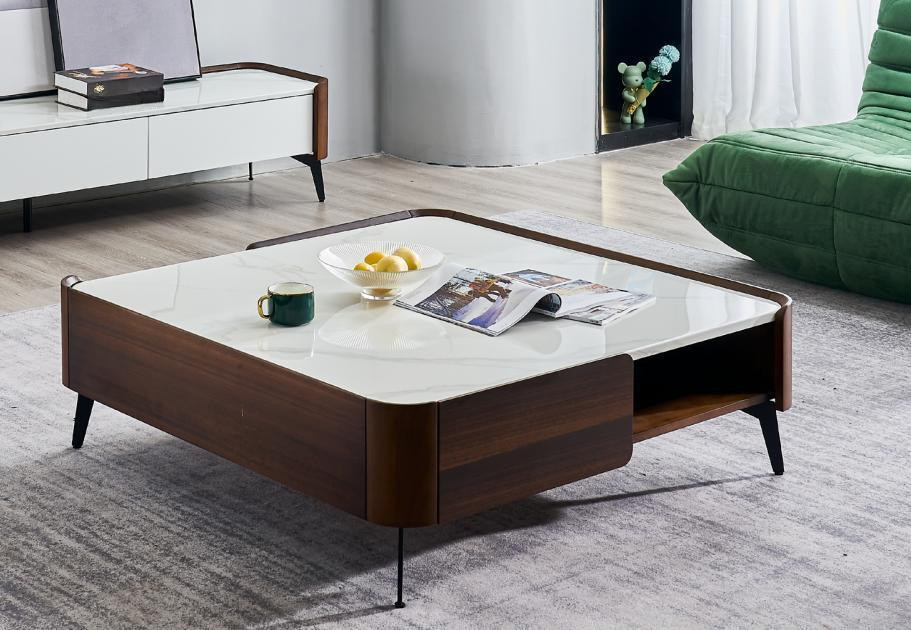 Luxus Italien Design Salontafel van Echt Hout voor in de Woonkamer