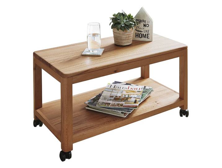Table basse 75cm Marron/Marron Duramen de hêtre