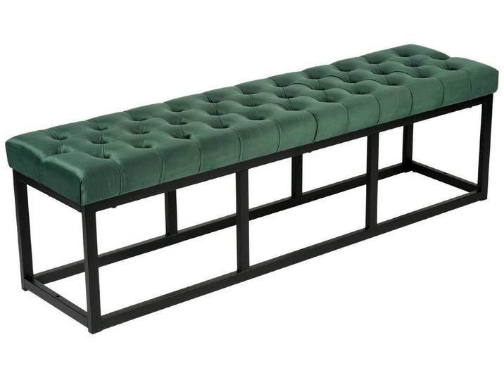 TPFLiving Sitzbank Polly (mit stylisch gesteppten Sitzbezug und schwarzem Metallgestell), maximale Belastbarkeit der Sitzbank: 200 kg