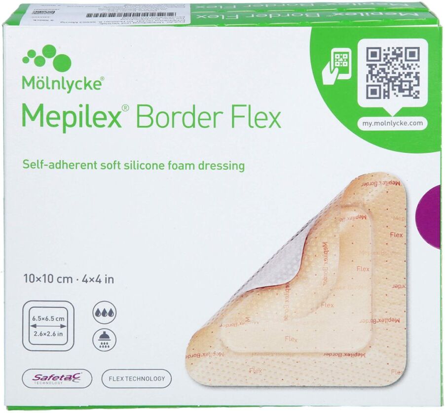 Mepilex Border Flex Schaumverb.haft.10x10 Cm