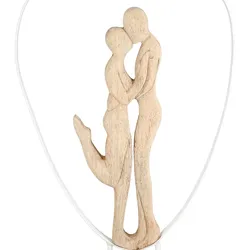 Skulptur frisch verliebt Beigebraun