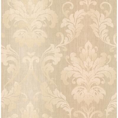 Seabrook Designs Josseline Damask Unpasted Wallpaper