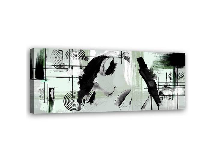 Feeby Wandbild grüne frau abstrakt, Grau, Person/Charakter, Rechteckig, 90x30 cm, Bilder & Rahmen, Bilder, Leinwandbilder