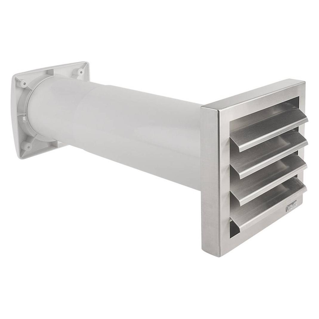 Wallair N37813 Energiespar-Mauerkasten Edelstahl, Kunststoff Passend für Rohr-Durchmesser: 12.5cm (4046293378132)