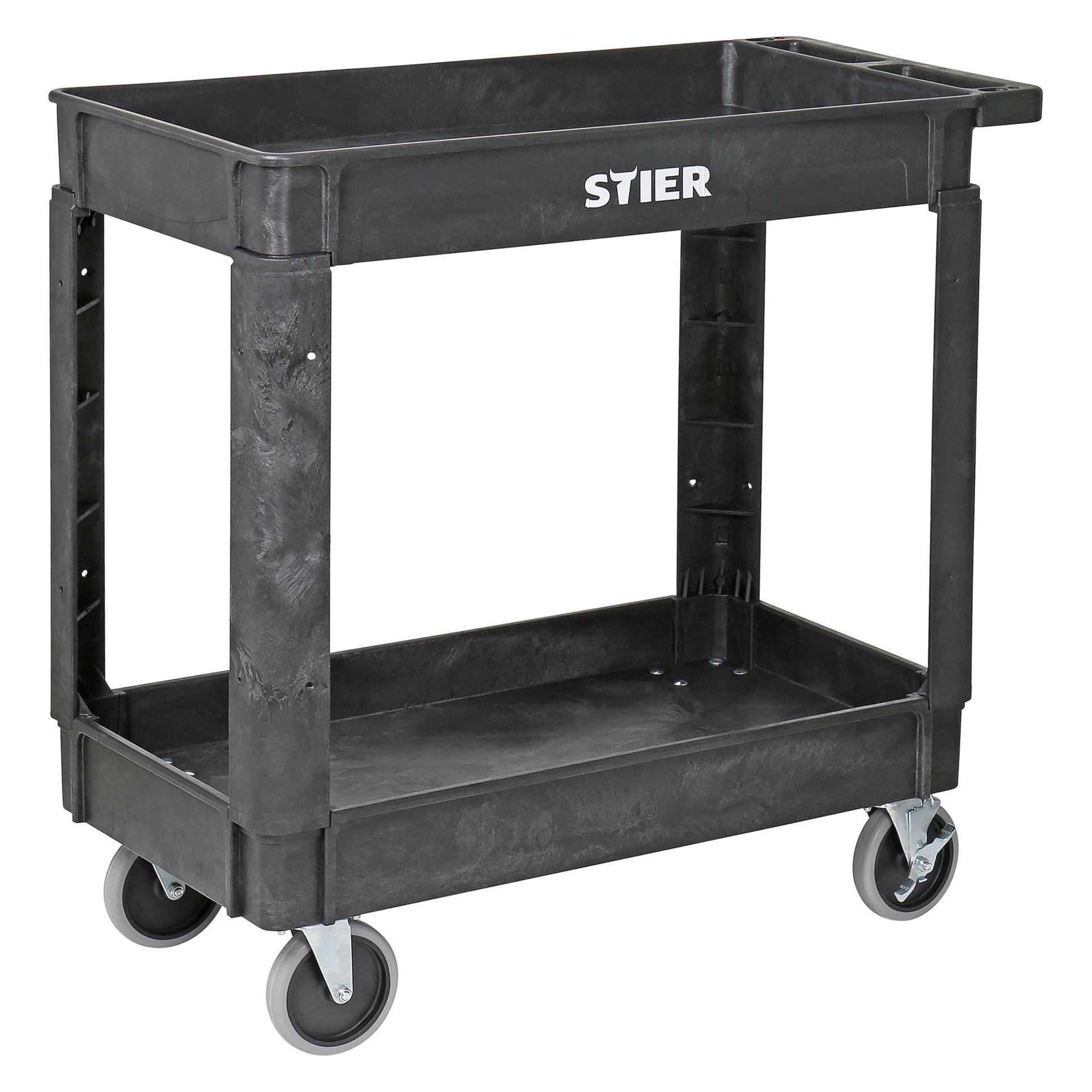 Stier Kunststoff-Vielzweckwagen mit 2 Etagen 250 kg LxBxH 870x430x850mm (250 kg, 2) (51525812)