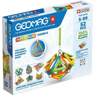 Invento 507058 - Geomag Classic Supercolor Panels Recycled 52 pcs, Magnetischer Baukasten, Magnetspielzeuge