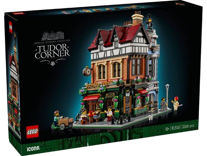 LEGO® Icons 10350 Eckhaus im Tudorstil Konstruktionsspielsteine, (Set, 3266 Teile)