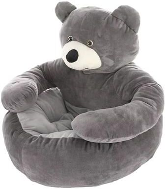Inspired Finds CozyBear Plush Pet Bed With Removable Washable Mat (Four Seasons Dog & Cat Sleeping Pad) grey