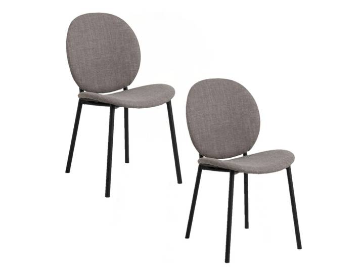 Lot de 2 chaises de salle à manger taupe