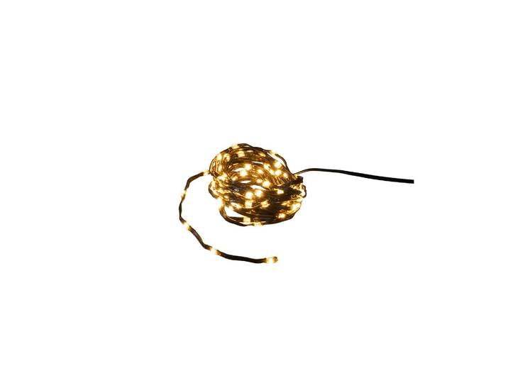 KONSTSMIDE LED-Lichterkette Micro Shine 100 bernsteinfarbene LEDs , schwarz, Flammen 100 Stk., Kabellänge 10m, Lichterketten, LED-Lichterkette