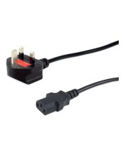 Equip IEC-Stromkabel UK-BS1363 -> C13 10m St/Bu schwarz Strom/Netzteil 10 m m IEC Schwarz (112304)