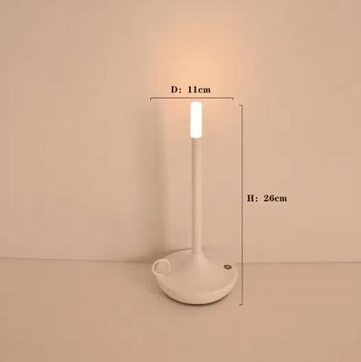 Inspire Curations Rechargeable Candlelight Atmosphere Table Lamp Touch LED Bedside Light white