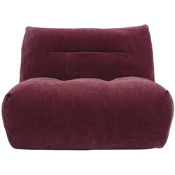 Loungesessel aus Stoff mit Samteffekt Pflaume BUMPY