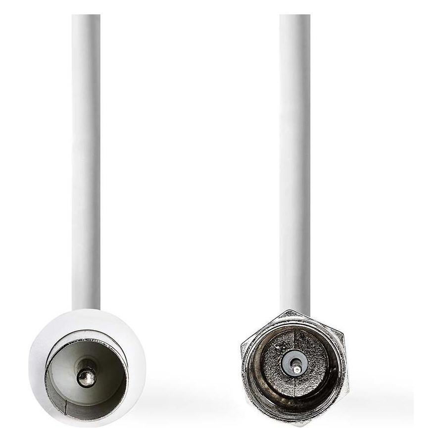 Nedis Satellite & Antenna Cable F Male IEC (Coax) Male Nickel Plated 75 Ohm Double Shielded 5.00 m R (75 dB, Antennenkabel) (CSGP41800WT50)
