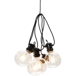 Konstsmide Weihnachtsbeleuchtung  LED globe Party Lichterkette retro schwarz