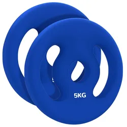 SPORTNOW SPORTNOW 2er-Set Hantelgewichte, 2 x 5 kg Gewichte, Hantelscheiben-Set