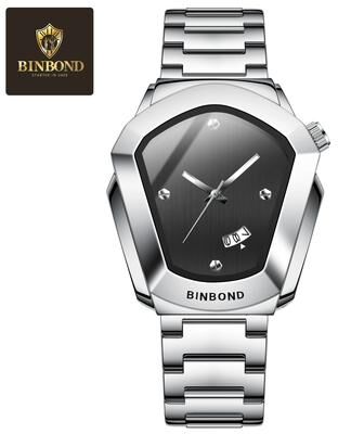 Uplift Essentials Motorcycle Concept Business Watch Large Fashion Quartz Timepiece silver Black