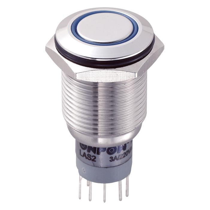 Tru Components 701896 LAS2GQF-22ZE/B/12V/S/P Vandalismusgeschützter Druckschalte (701896)