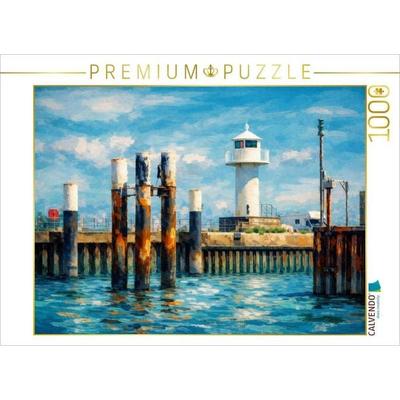 CALVENDO Puzzle Leuchtturm Glückstadt - Leitfeuer | 1000 Teile Lege-Größe 64 × 48 cm Foto-Puzzle für glückliche Stunden