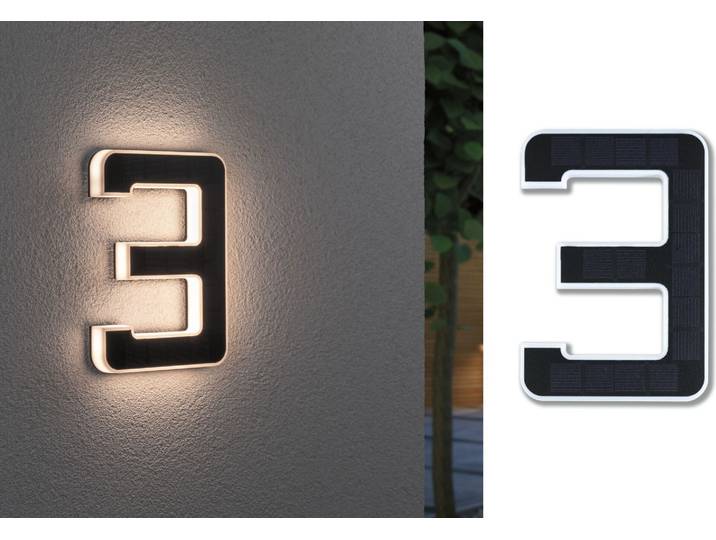 Paulmann Solar LED Hausnummernleuchte Nummer 3