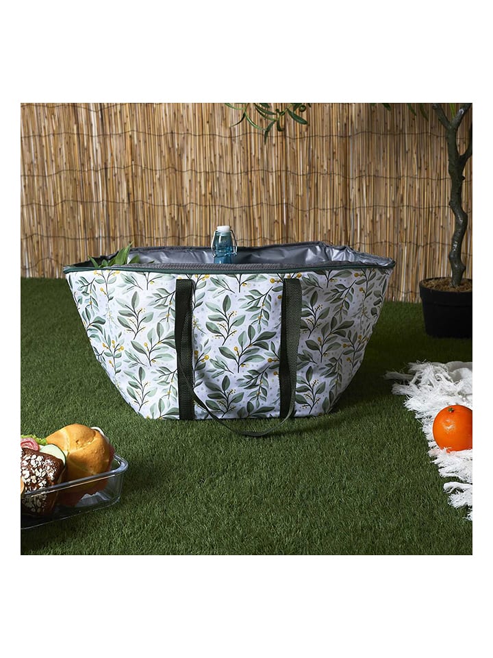Garden Spirit Picknicktasche in Grün/ Weiß - (B)46 x (H)31 x (T)29 cm - onesize
