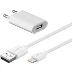 Hapena Apple Ladeset (5 W, 1 Port), USB Ladegerät, Weiss