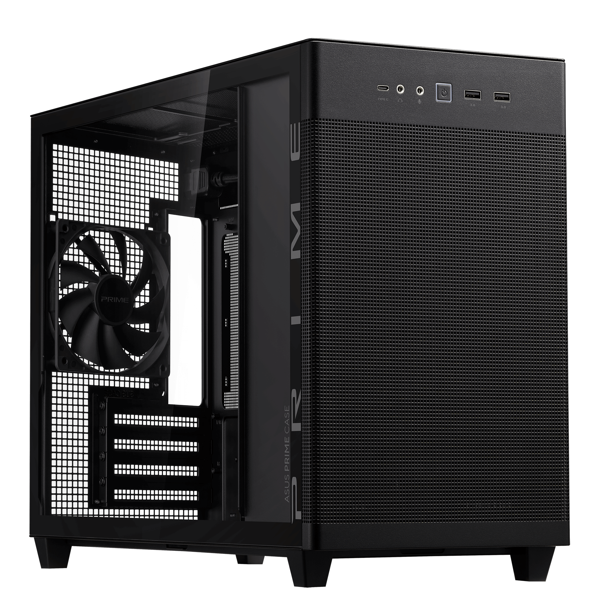 ASUS Prime AP201 mATX Gaming Gehäuse mit Seitenfenster schwarz