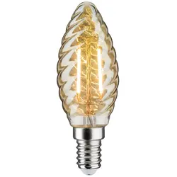 Paulmann LED Filament Kerze gedreht, 230V, E14, 2.6W 2500K 260lm, Goldglas klar PAUL-28708