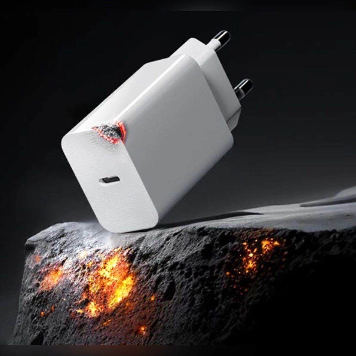 INF 5V2A USB-C Wandladegerät 2er-Pack — Kompakter 10W Type-C Adapter mit umkehrbarem Stecker, VI-Effizienz, VO flammhemmendem Schwarz