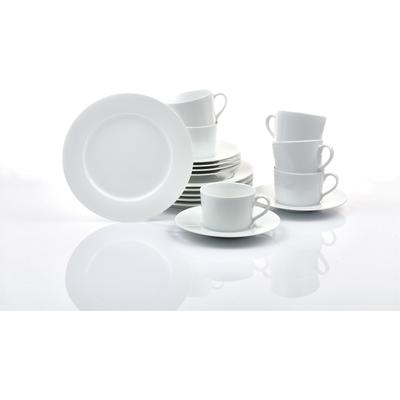 Kaffeeservice RETSCH ARZBERG "HEIKE WEISS, Geschirr-Set 18-teilig, Porzellan, rund", weiß, 18 Stk., Porzellan, Geschirr-Sets, Kaffeeservice, Kaffee-/Frühstücksgeschirr für 6 Personen klassisches Design in weiss