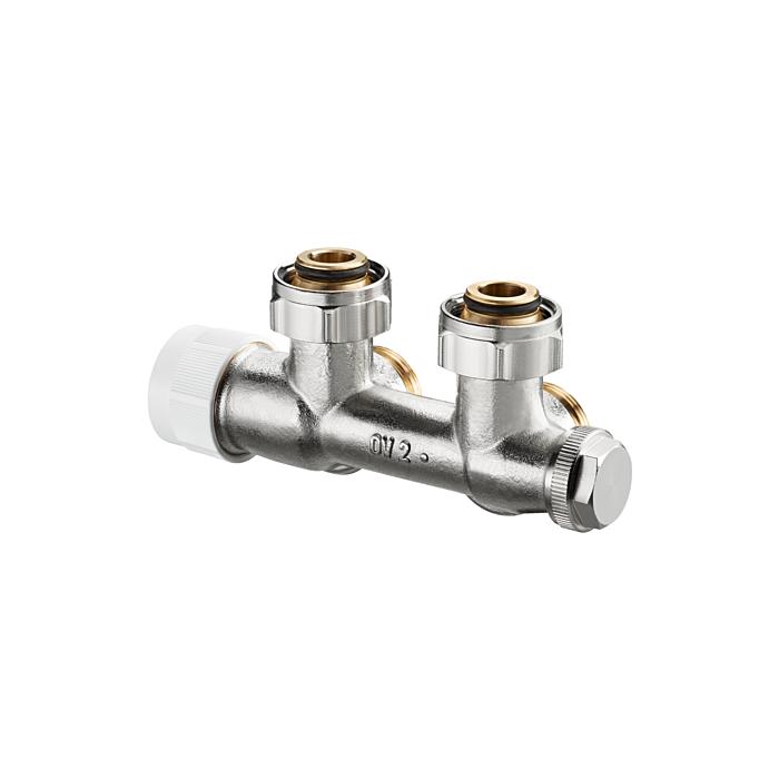 Oventrop Multiblock T Anschlussarmatur 1184014 3/4" ÜMx3/4" AG, Eck, Zweirohrarmatur