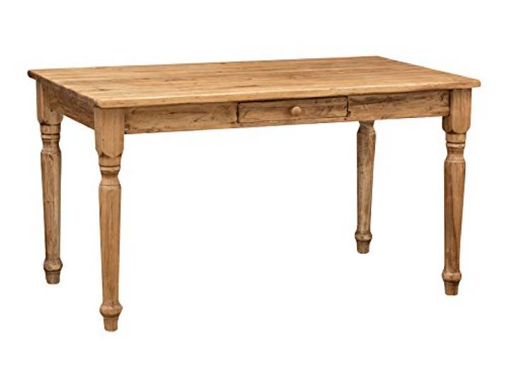 Biscottini Esstisch Holz 140x80x80 cm Made in Italy - Küchentisch Holz mit Schublade - Esszimmertische massiv - Massivholztisch Esszimmer - Wohnzimmertisch handwerklich