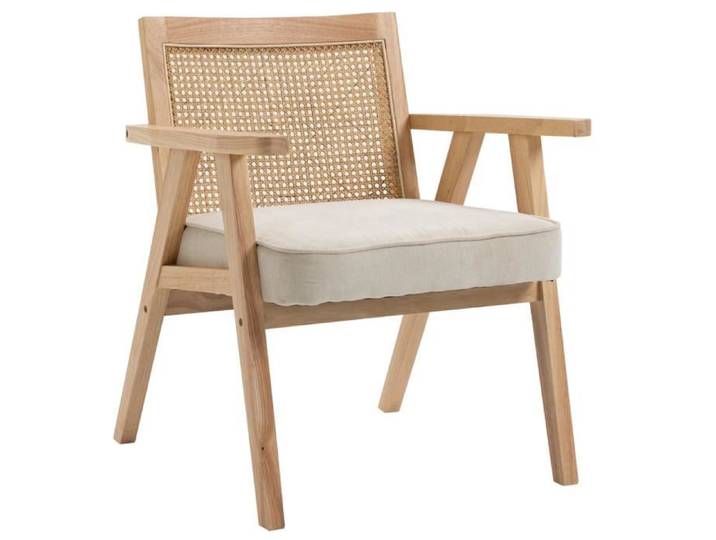 Fauteuil cannage LARIDA beige