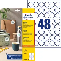 AVERY Zweckform 6223REV-10 Kennzeichnungs-Etiketten, Durchmesser: 30 mm