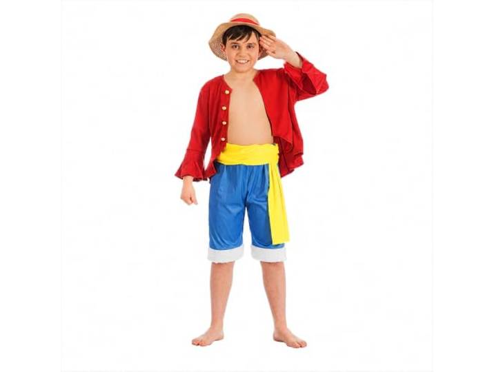 Chaks - Luffy-kostuum voor kinderen, cosplay-anime-outfit