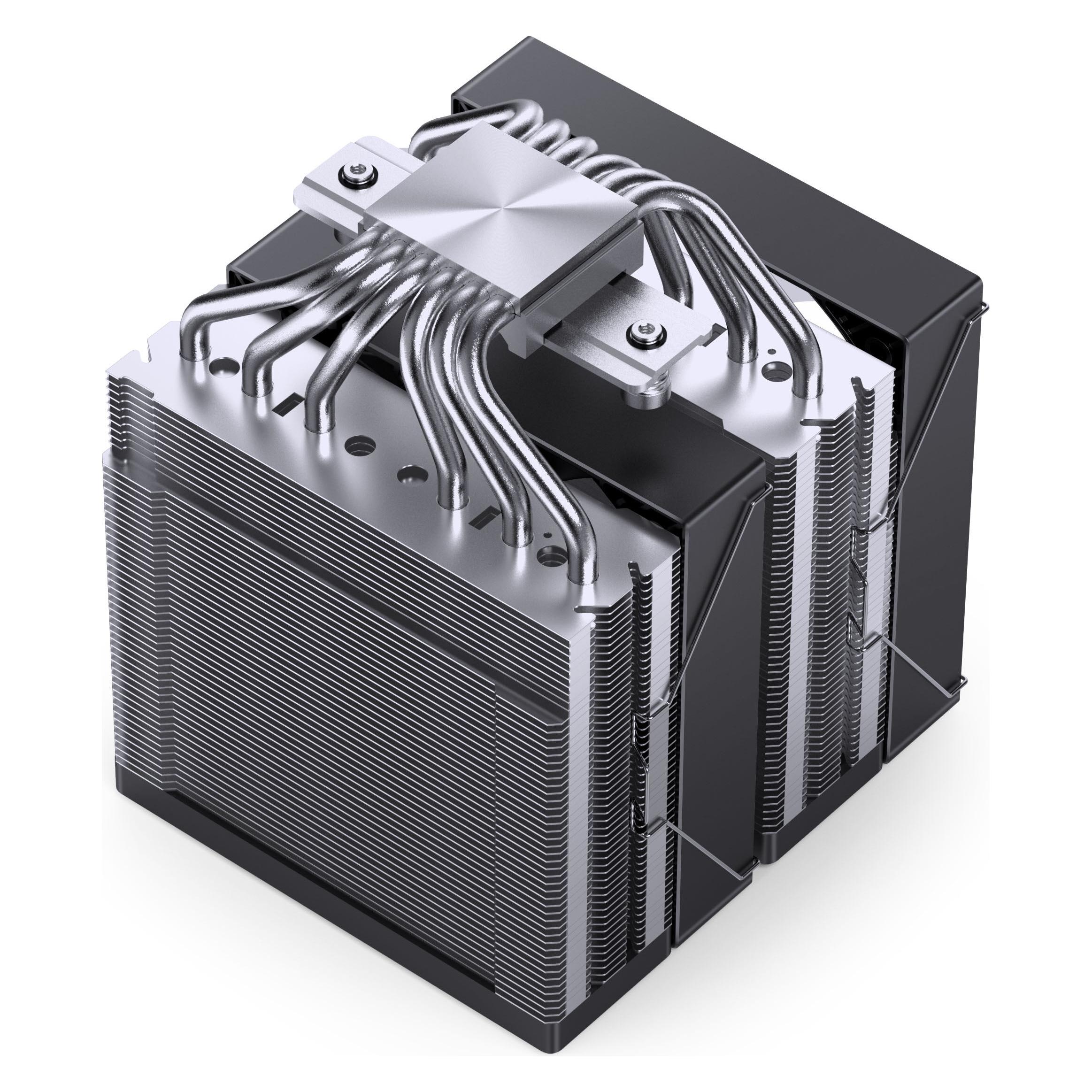 Jonsbo CA80 CPU-Kühler, Dual-Tower, 2 x 120mm, PWM, ARGB - schwarz (159 mm) (CA80 BLACK ARGB)