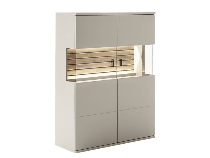 Highboard LÜTTICH, grau, Holznachbildung