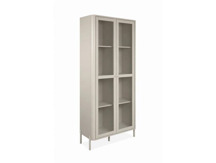 Mid.you Vitrine, Kaschmir, Metall, 6 Fächer, 86x195x38 cm, stehend, Wohnzimmer, Wohnwände, Vitrinenschränke