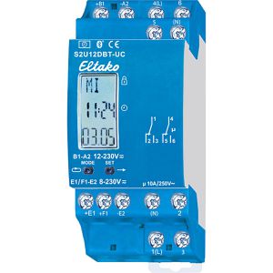 Eltako Zeitschaltuhr S2U12DBT-UC, digital, Hutschiene, 2 Kanal, Bluetooth