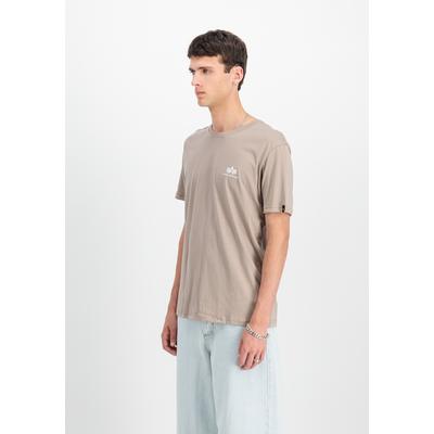 T-Shirt ALPHA INDUSTRIES "Basic SL T-Shirt", Herren, Gr. XS, beige (vintage sand), Obermaterial: 100% Baumwolle, Shirts T-Shirt