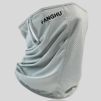 Inspire Picks Breathable Sun Protection Face Mask Anti UV Mesh Neck Gaiter With Elastic Ear Loops light Gray