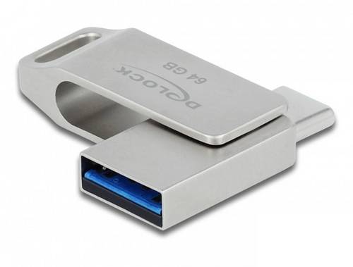 Delock 54075 USB-Stick Glas 64GB Silber 54075 USB, USB-A, USB-C