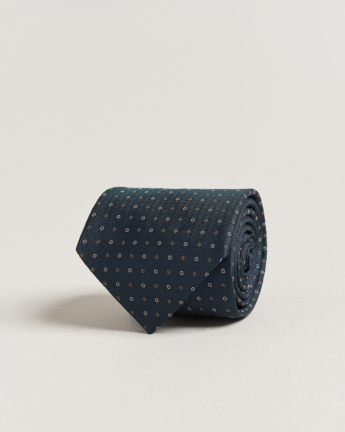 Canali Jacquard Silk Tie Dark Green men One size Grøn