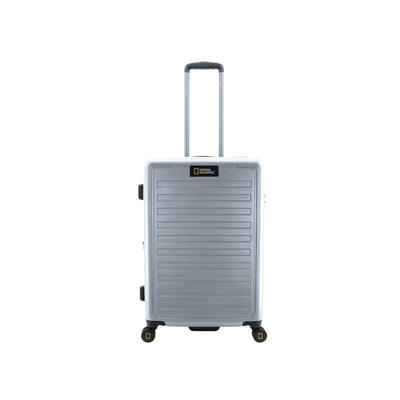 Koffer NATIONAL GEOGRAPHIC "CRUISE", Gr. B/H/T: 45cm x 67cm x 24cm, silber (silberfarben), Polyester, Koffer, Aus robustem Polycarbonat