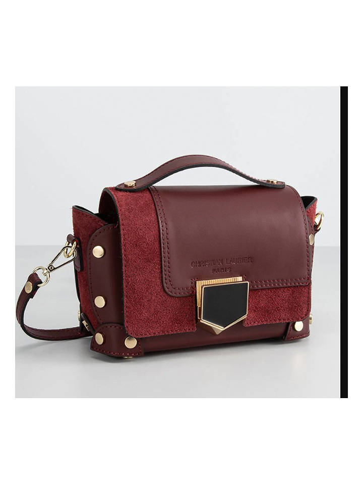 Christian Laurier Leder-Henkeltasche "Nanu" in Bordeaux - (B)24 x (H)16 x (T)10 cm - onesize