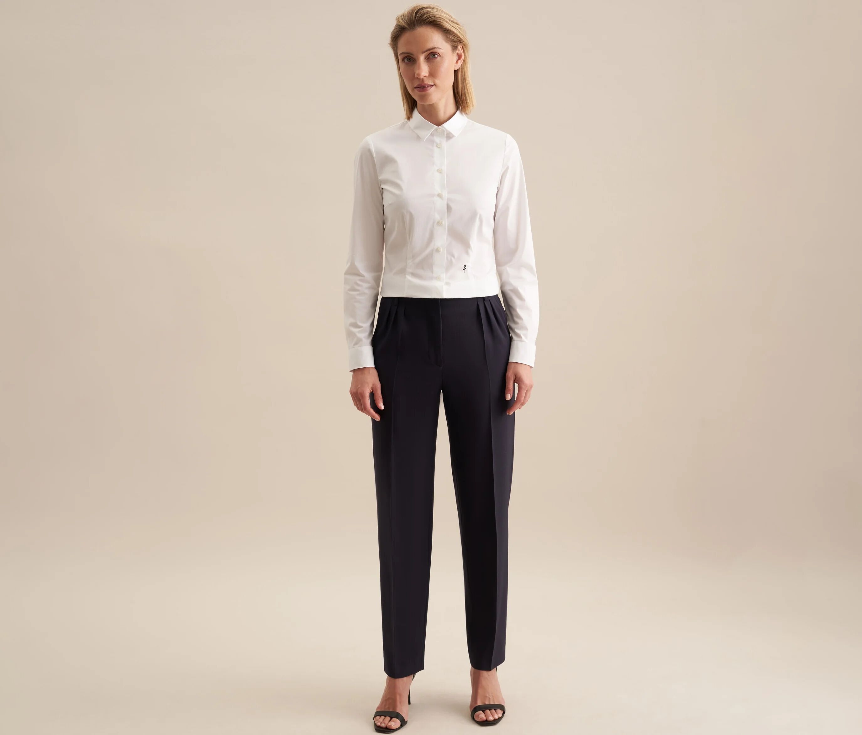 Seidensticker Slimfit Bluse - Damen - Gr. 46 - weiss