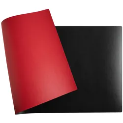 Exacompta 29141E Flexible Schreibunterlage Home Office, aus zweifarbigem Kunstleder (Polyurethan),weich und widerstandsfähig, 40 x 80 cm, schwarz/rot