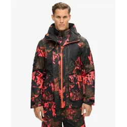 Superdry für Herren. MS110178A Mehrfarbige Skijacke Ultimate Rescue (S), Lässig, Sportlich, Orange, Camouflage, Schnee, Recyceltes Polyester