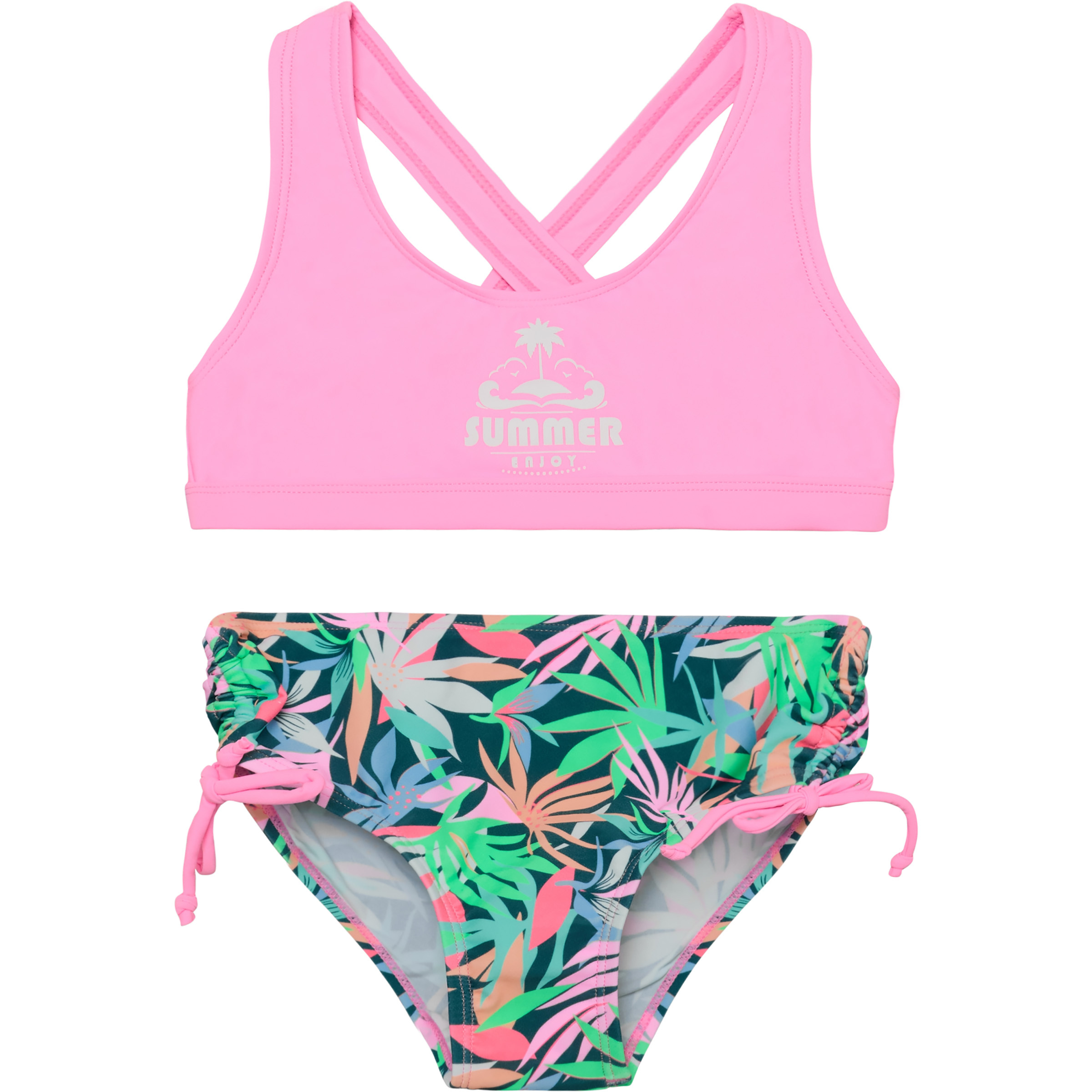 Color Kids Front Print & Aop Bikini Kinder Bikinis rosa Größe 128 Lifestyle Schnell trocknend